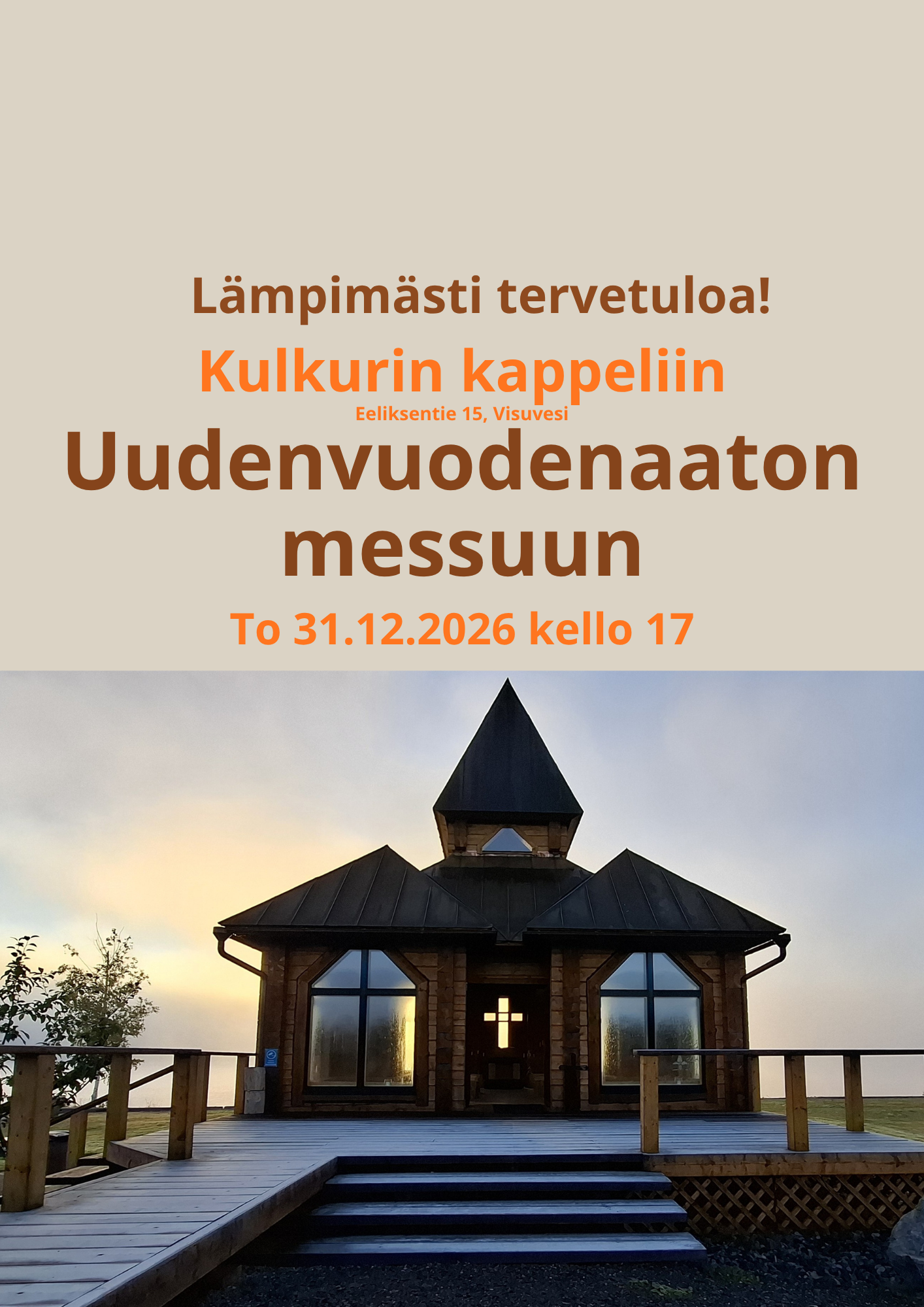 Uudenvuodenaaton messu 31.12.2026